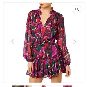 MISA Floral Ruffle Dress Size XS